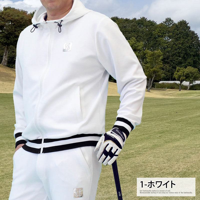 トップイズム TopIsm ゴルフウェア メンズ ゴルフ フルジップパーカー GIORNO SEVEN ジョルノセブン トレーナー トップス 裾リブライン おしゃれ ブランド 秋冬 春夏 （3-ブラック） 3-ブラック