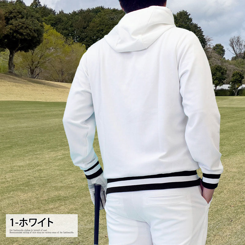 トップイズム TopIsm ゴルフウェア メンズ ゴルフ フルジップパーカー GIORNO SEVEN ジョルノセブン トレーナー トップス 裾リブライン おしゃれ ブランド 秋冬 春夏 （3-ブラック） 3-ブラック