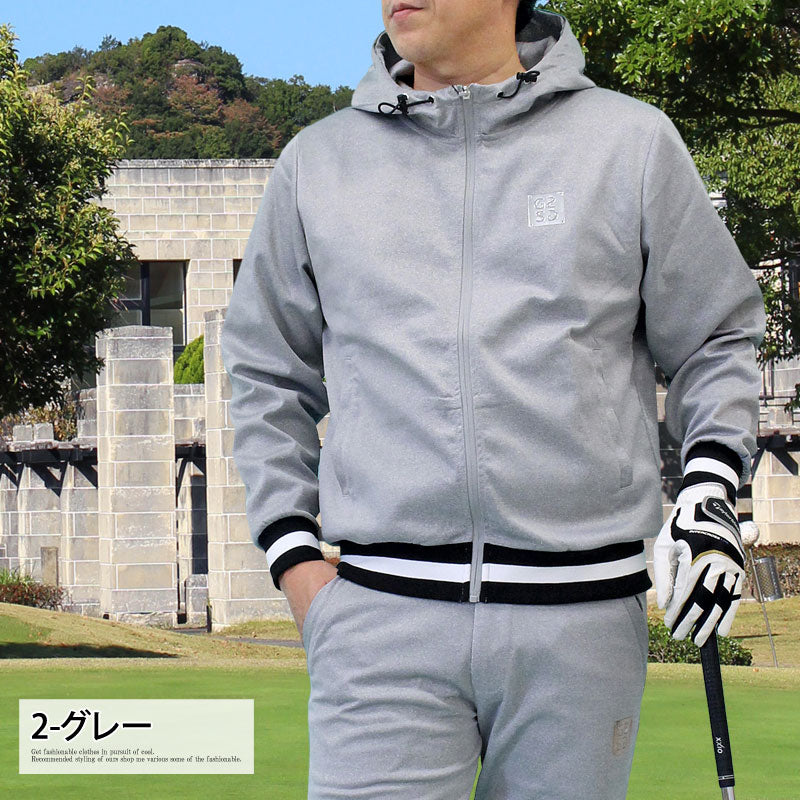 トップイズム TopIsm ゴルフウェア メンズ ゴルフ フルジップパーカー GIORNO SEVEN ジョルノセブン トレーナー トップス 裾リブライン おしゃれ ブランド 秋冬 春夏 （3-ブラック） 3-ブラック