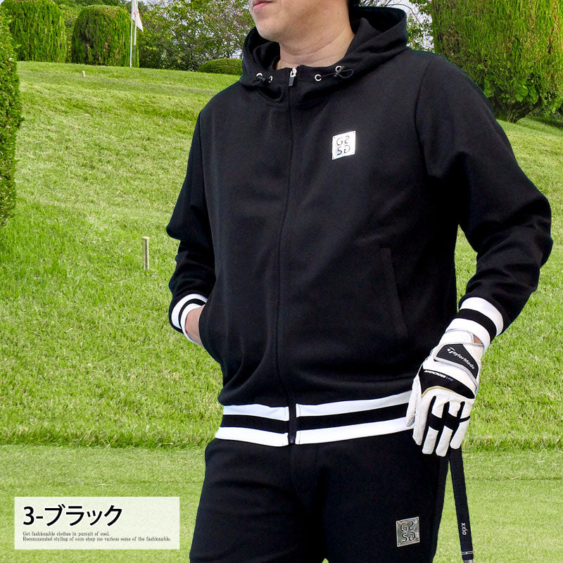 TopIsm Golf Wear Men's Golf Full-Zip Hoodie GIORNO SEVEN Jersey Traine