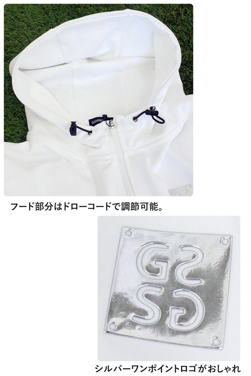 トップイズム TopIsm ゴルフウェア メンズ ゴルフ フルジップパーカー GIORNO SEVEN ジョルノセブン トレーナー トップス 裾リブライン おしゃれ ブランド 秋冬 春夏 （3-ブラック） 3-ブラック