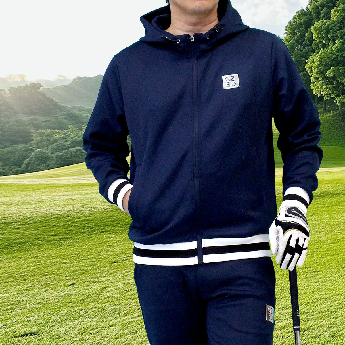 TopIsm Golf Wear Men's Golf Full-Zip Hoodie GIORNO SEVEN Jersey Traine