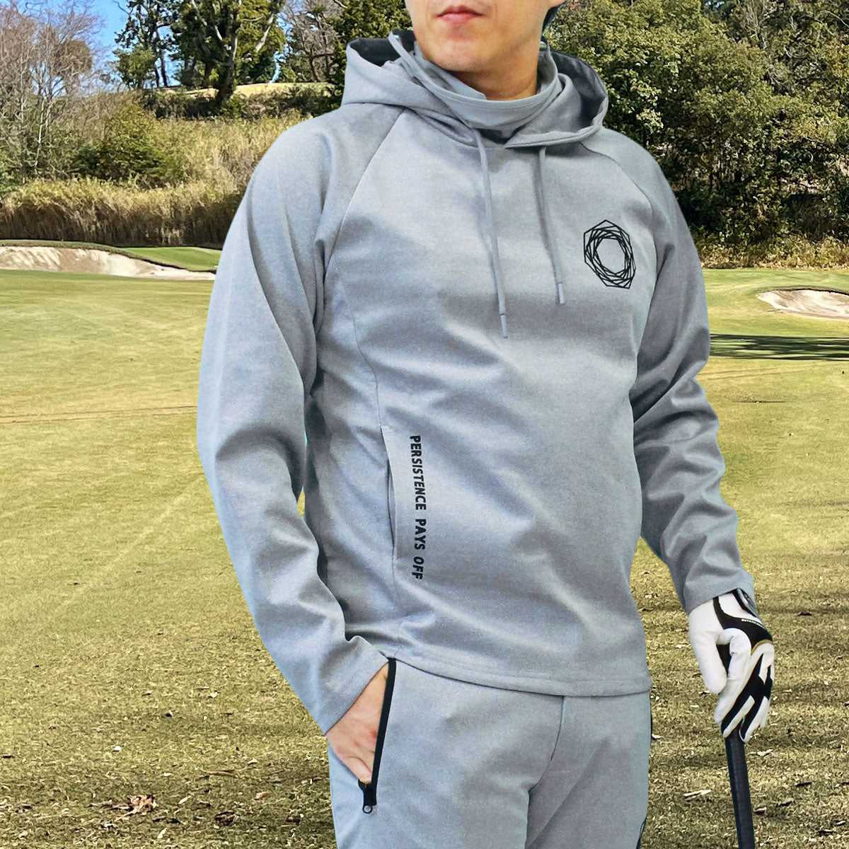 トップイズム TopIsm ゴルフウェア メンズ ゴルフ プルパーカー GIORNO SEVEN ジョルノセブン マスク搭載 トレーナー トップス おしゃれ ブランド 秋冬 春夏 （2-グレー） 2-グレー