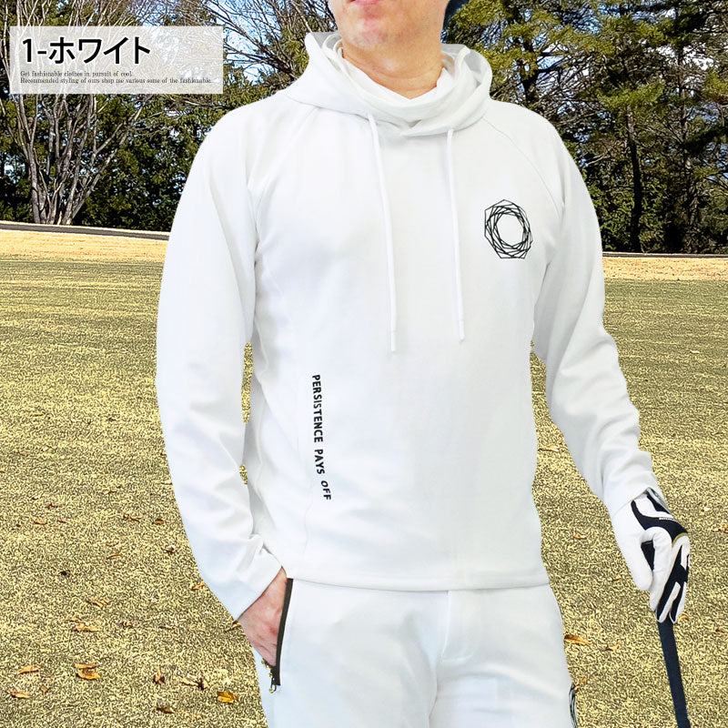 トップイズム TopIsm ゴルフウェア メンズ ゴルフ プルパーカー GIORNO SEVEN ジョルノセブン マスク搭載 トレーナー トップス おしゃれ ブランド 秋冬 春夏 （2-グレー） 2-グレー