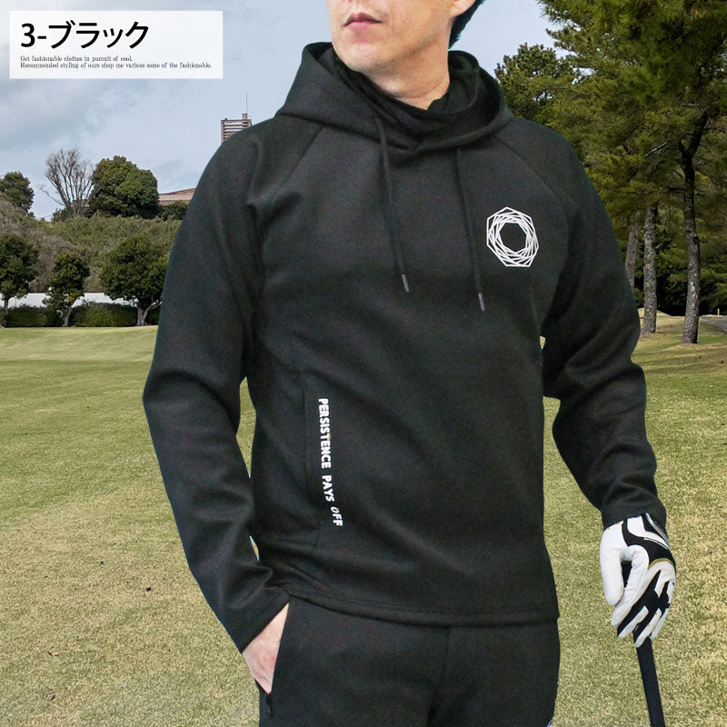 トップイズム TopIsm ゴルフウェア メンズ ゴルフ プルパーカー GIORNO SEVEN ジョルノセブン マスク搭載 トレーナー トップス おしゃれ ブランド 秋冬 春夏 （2-グレー） 2-グレー