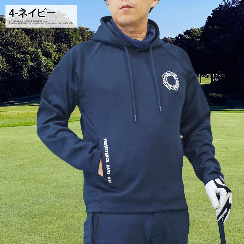 トップイズム TopIsm ゴルフウェア メンズ ゴルフ プルパーカー GIORNO SEVEN ジョルノセブン マスク搭載 トレーナー トップス おしゃれ ブランド 秋冬 春夏 （2-グレー） 2-グレー
