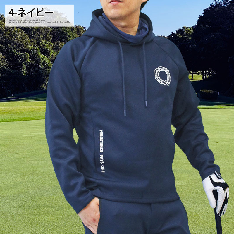 トップイズム TopIsm ゴルフウェア メンズ ゴルフ プルパーカー GIORNO SEVEN ジョルノセブン マスク搭載 トレーナー トップス おしゃれ ブランド 秋冬 春夏 （2-グレー） 2-グレー