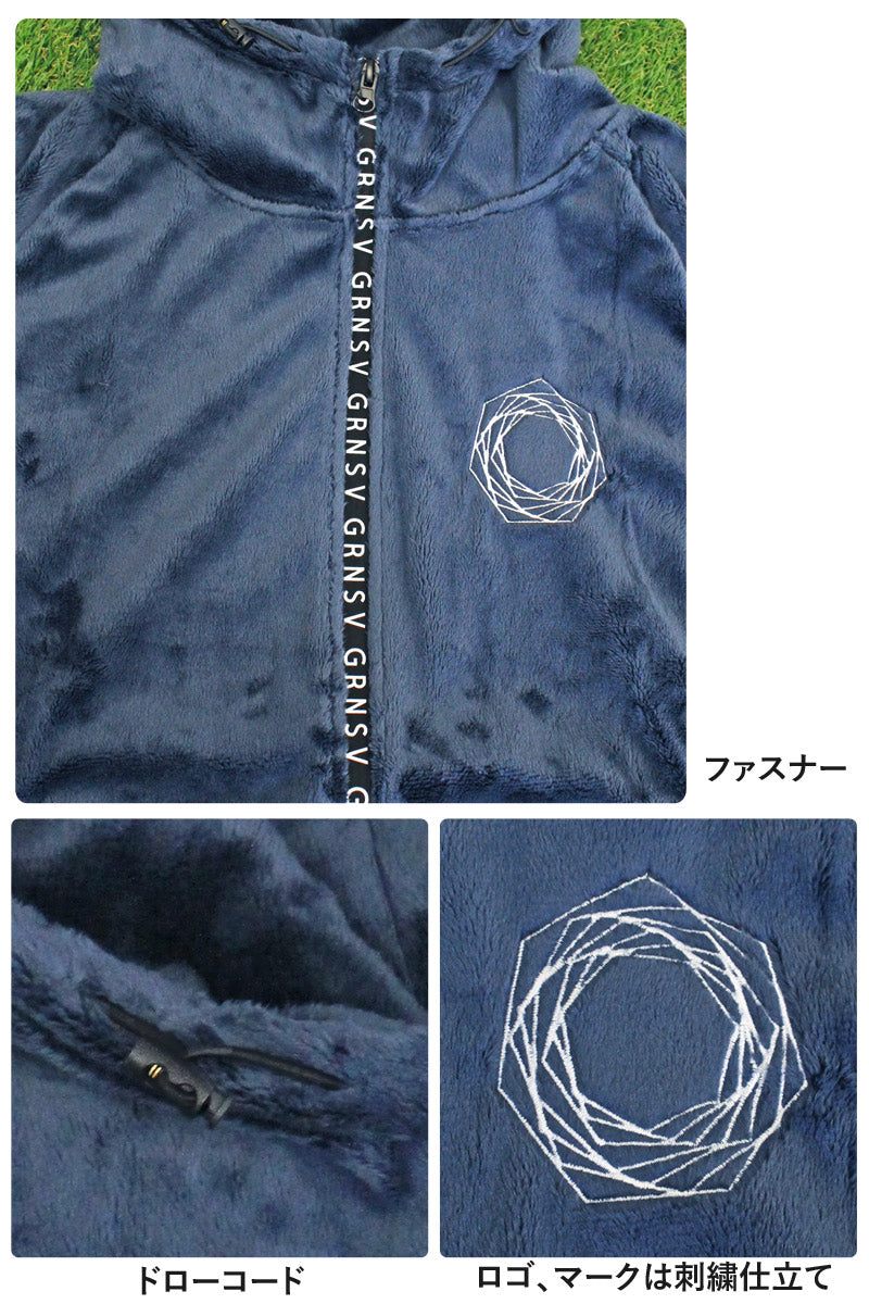 トップイズム TopIsm ゴルフウェア メンズ 上下セットアップ GIORNO SEVEN ジョルノセブン シャギーボアフリース フルジップパーカー トップス ゴルフパンツ ブランド おしゃれ 秋冬 （3-ネイビー） 3-ネイビー