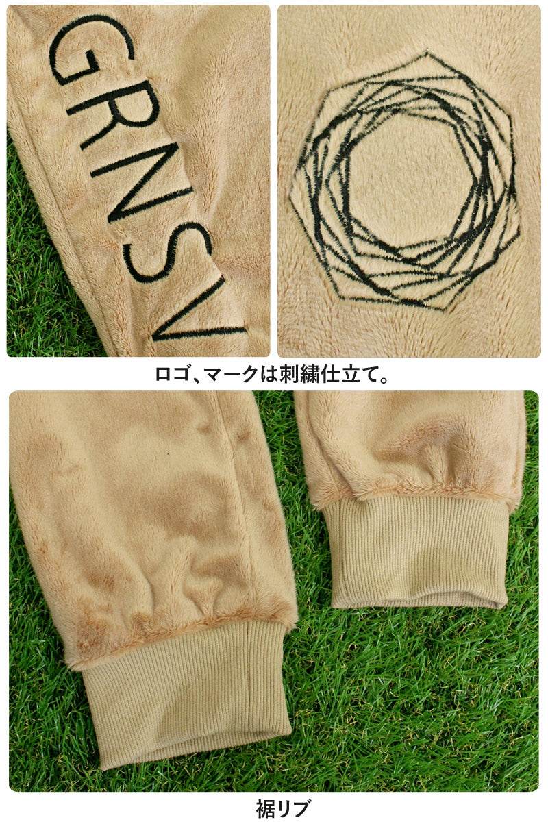 トップイズム TopIsm ゴルフウェア メンズ 上下セットアップ GIORNO SEVEN ジョルノセブン シャギーボアフリース フルジップパーカー トップス ゴルフパンツ ブランド おしゃれ 秋冬 （3-ネイビー） 3-ネイビー