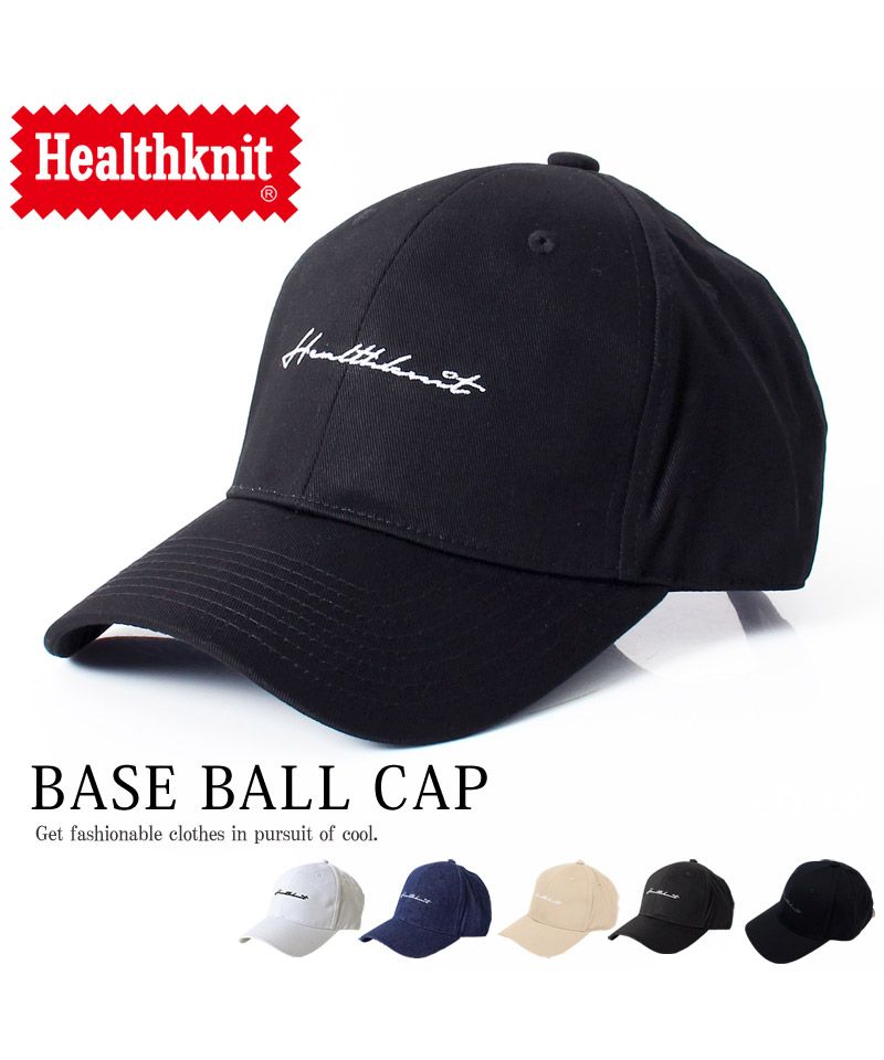トップイズム TopIsm Healthknit ヘルスニット コットン ツイル 刺繍入り ベースボール キャップ バックストラップ 野球帽 無地 綿100％ ローキャップ メンズ 帽子 （9-ブラック×チャコール） 9-ブラック×チャコール
