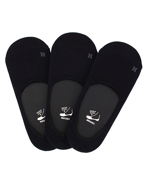トップイズム TopIsm Healthknit ヘルスニット 靴下 3足セット ソックス メンズ 抗菌防臭 Ag加工 無地 ボーダー スラブ インステップソックス フットカバー ショート,14-ブラック無地Ag加工