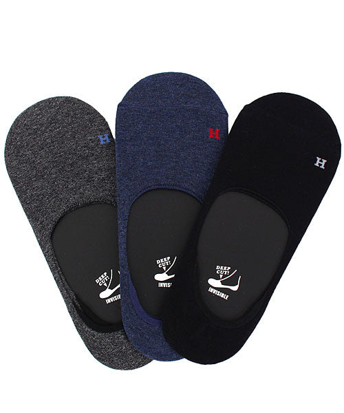 トップイズム TopIsm Healthknit ヘルスニット 靴下 3足セット ソックス メンズ 抗菌防臭 Ag加工 無地 ボーダー スラブ インステップソックス フットカバー ショート,15-無地Ag加工