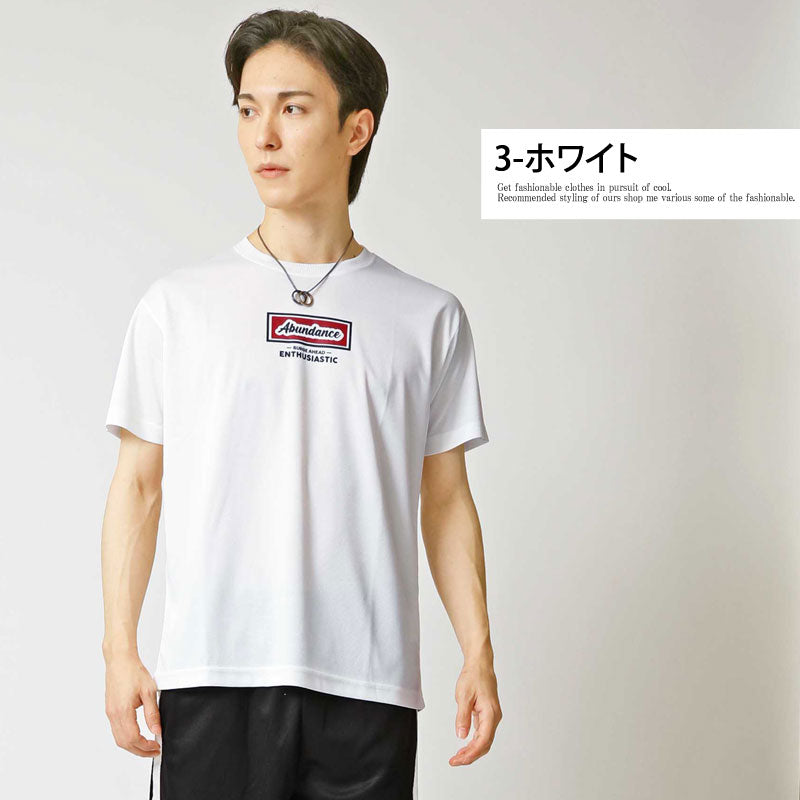 トップイズム TopIsm Tシャツ メンズ 速乾 ドライメッシュ ストレッチ カットソー 半袖 クルーネック アメカジプリント 部屋着 ルームウェア パジャマ スポーツウェア トレーニング トップス 春夏 （10-グレー） 10-グレー