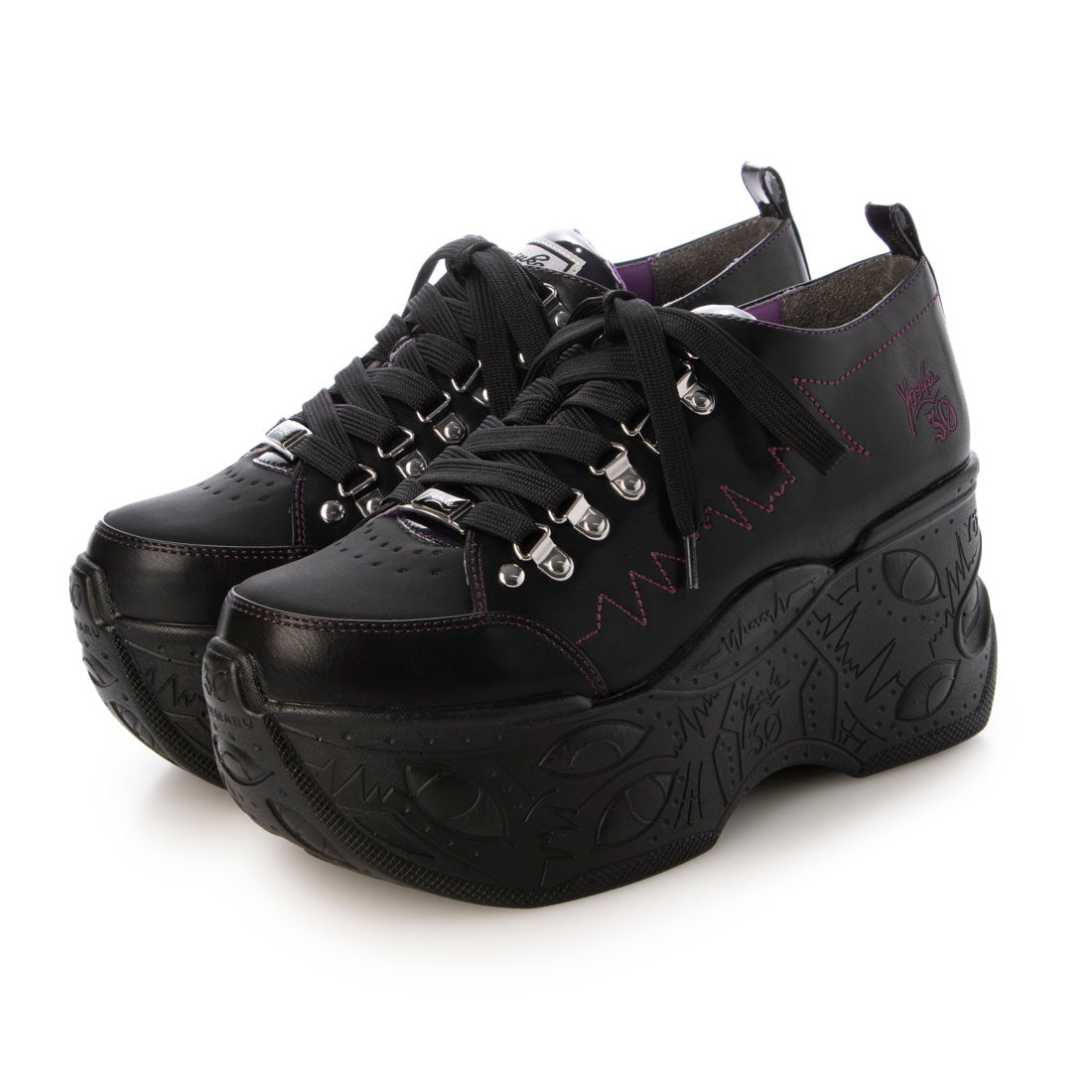 ヨースケ YOSUKE 厚底スニーカー （ブラックパープル） ブラックパープル