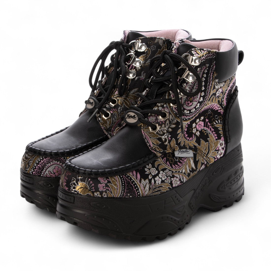 ヨースケ YOSUKE 【厚底】レースアップスニーカー 2811371 （ブラック/ピンク） ブラック/ピンク