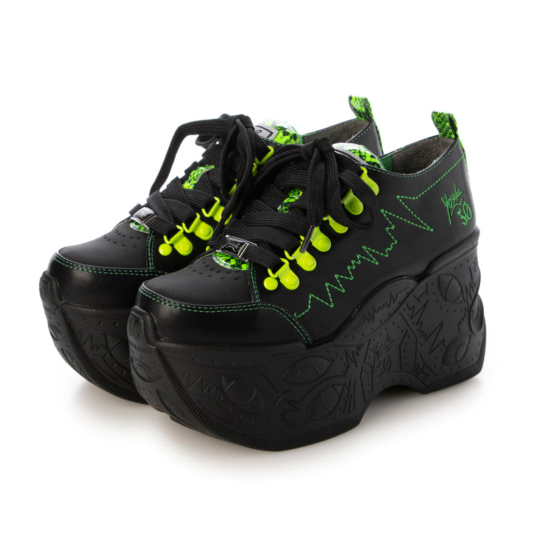 ヨースケ YOSUKE 厚底スニーカー （ブラックグリーン） ブラックグリーン