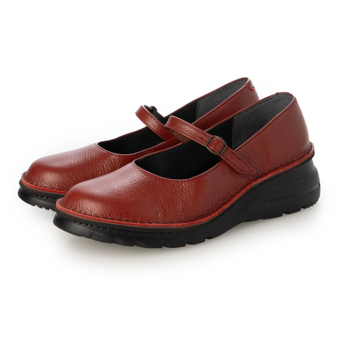 ヨースケ YOSUKE 本革ストラップシューズ （レッド） レッド