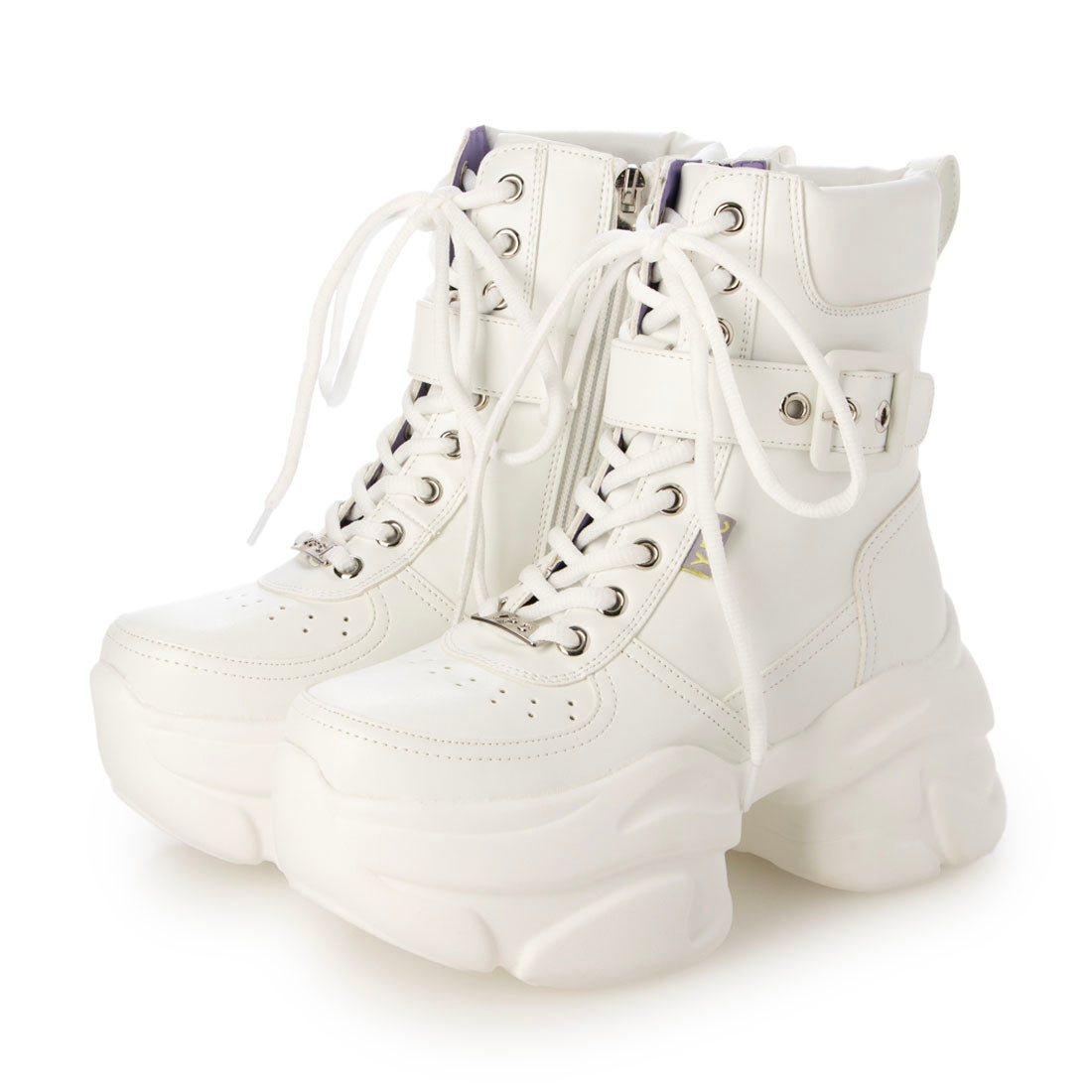 ヨースケ YOSUKE 厚底ハイカットスニーカー （ホワイト） ホワイト