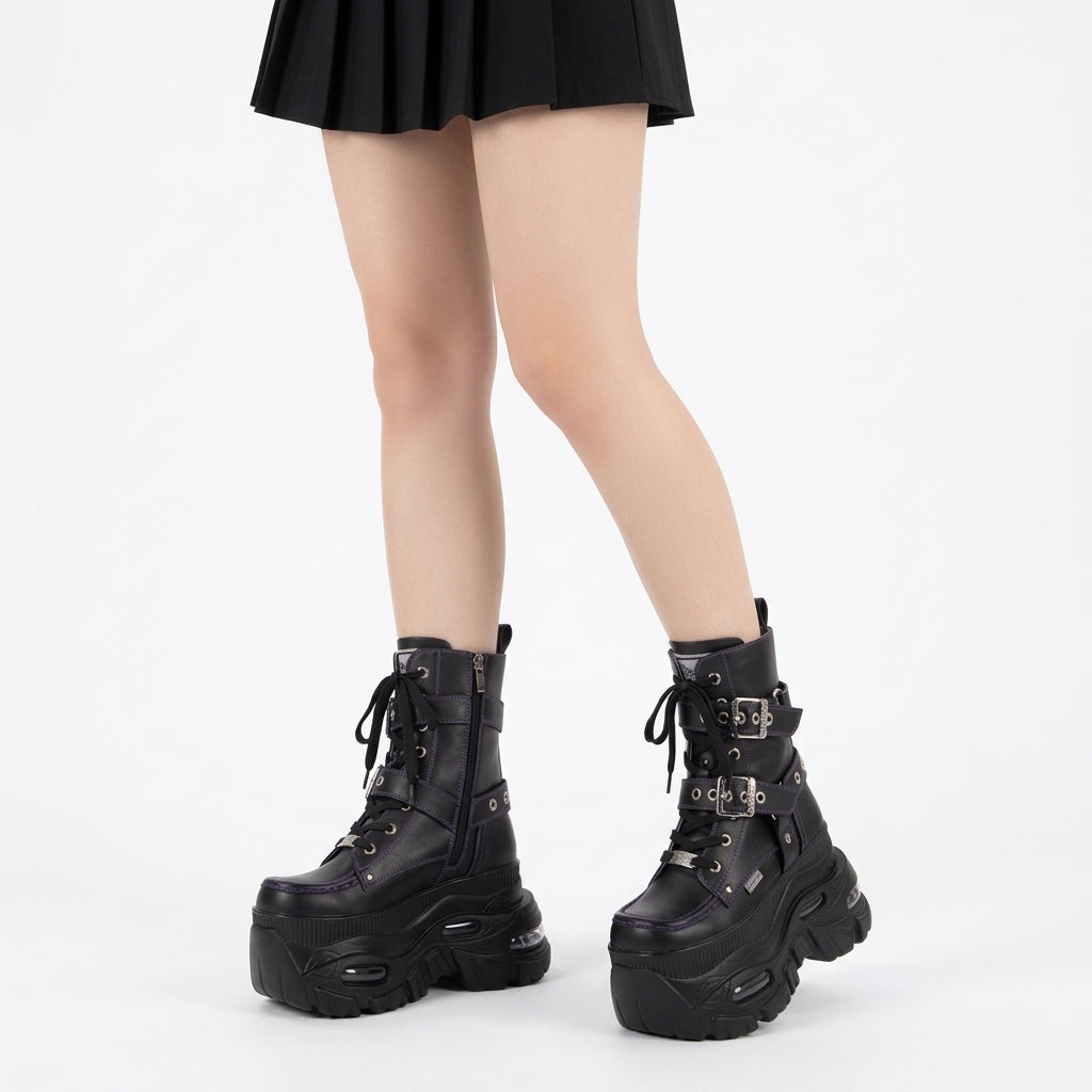 ヨースケ YOSUKE 【直営SHOP限定】厚底スニーカー （ブラックパープル） ブラックパープル