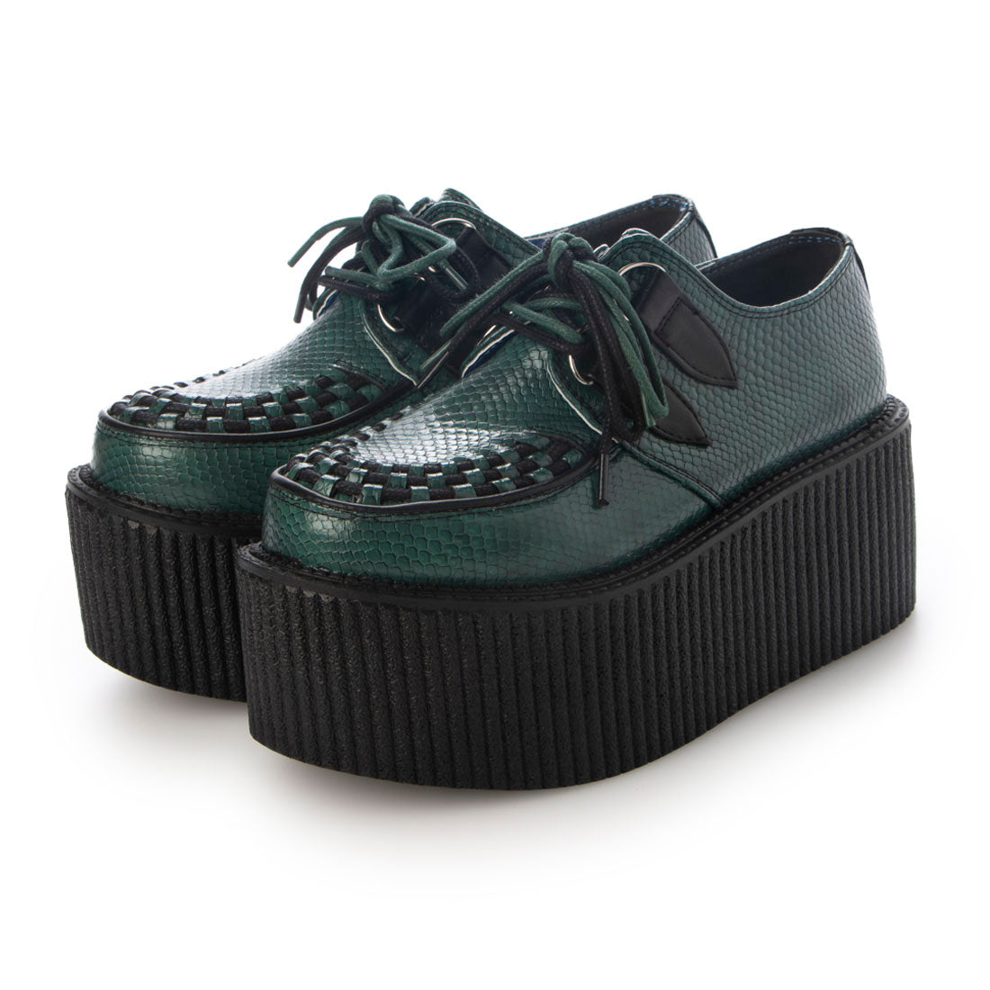 ヨースケ YOSUKE 厚底レースアップシューズ （グリーン） グリーン
