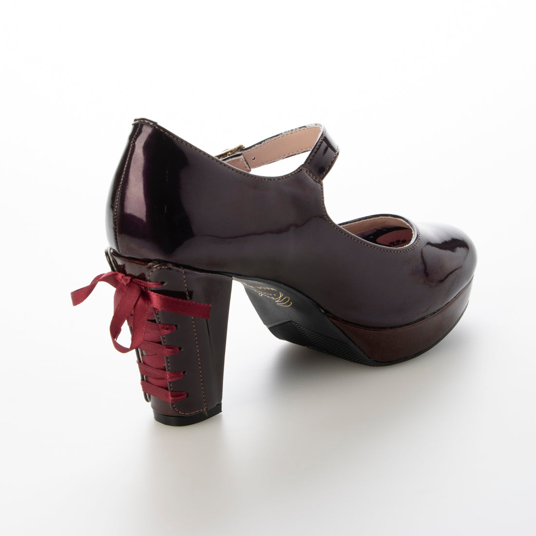 ヨースケ YOSUKE バックリボンパンプス （パープル） パープル