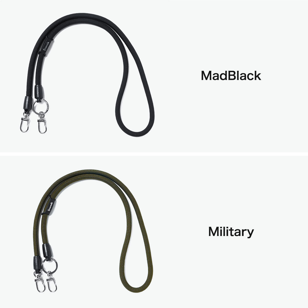 ヨセミテストラップ YOSEMITE STRAP 正規取扱店 ストラップ スマホ 紐 ホルダー 首掛け 挟む コード ロープ ブランド 丈夫 モバイルストラップ ショルダー 携帯 おしゃれ 日本製 2WAY MOBILE YMS-1000 （MadBlack） MadBlack