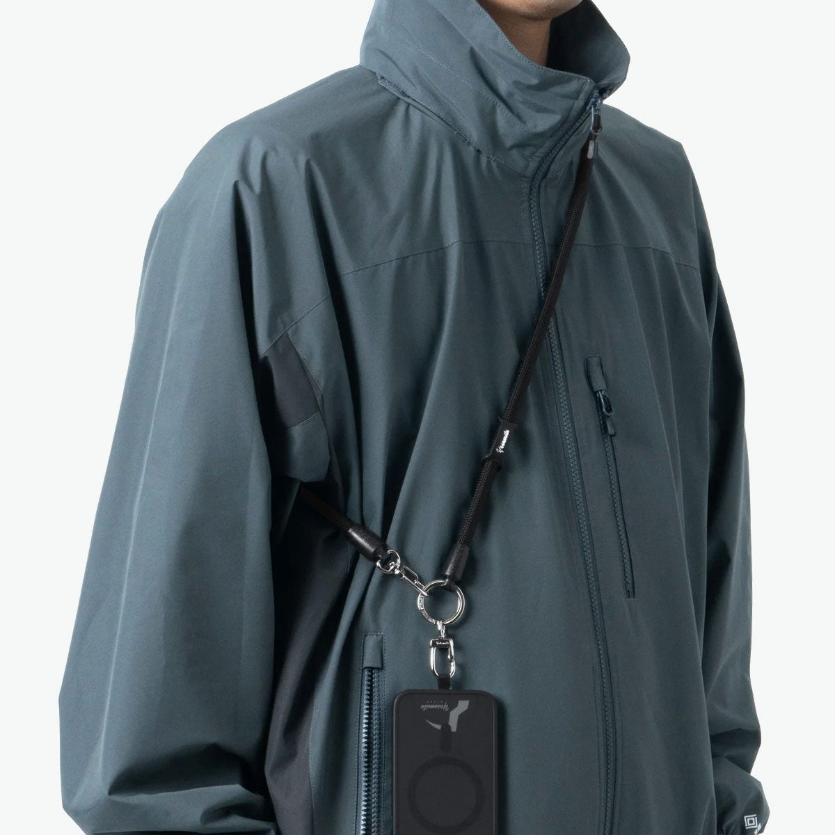 ヨセミテストラップ YOSEMITE STRAP 正規取扱店 ストラップ スマホ 紐 ホルダー 首掛け 挟む コード ロープ ブランド 丈夫 モバイルストラップ ショルダー 携帯 おしゃれ 日本製 2WAY MOBILE YMS-1000 （MadBlack） MadBlack