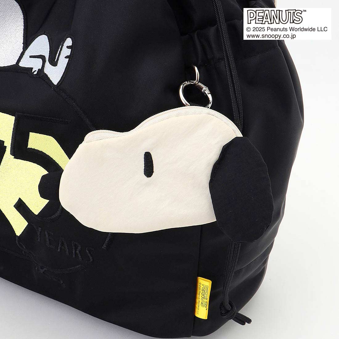イザック Y'SACCS SNOOPYデザイン  2way巾着トート （ブラック） ブラック
