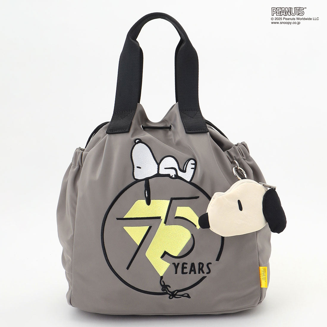 イザック Y'SACCS SNOOPYデザイン  2way巾着トート （グレー） グレー