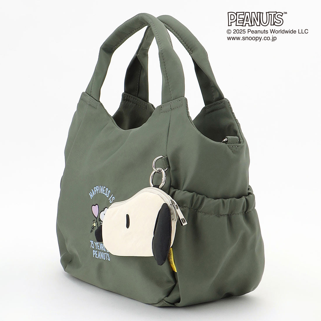 イザック Y'SACCS SNOOPYデザイン ギャザー2wayミニトート （カーキ） カーキ