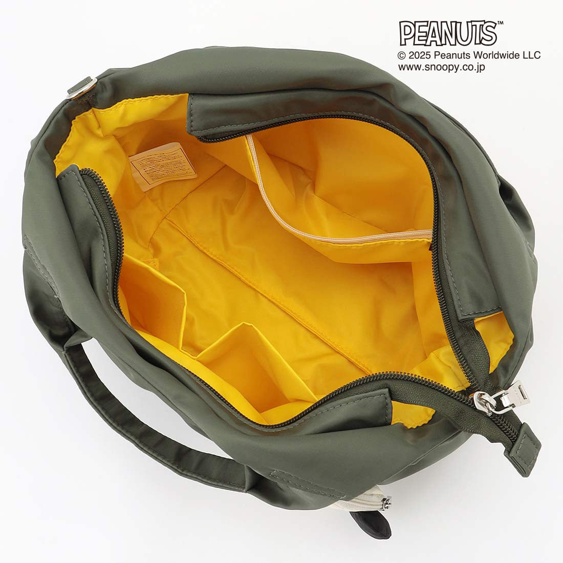 イザック Y'SACCS SNOOPYデザイン ギャザー2wayミニトート （カーキ） カーキ