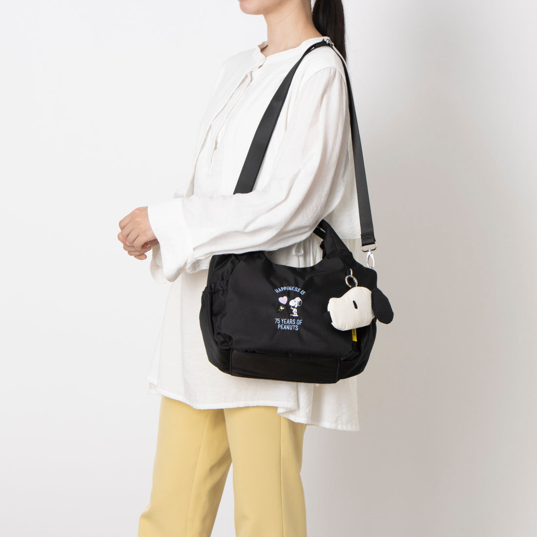 イザック Y'SACCS SNOOPYデザイン ギャザー2wayミニトート （カーキ） カーキ