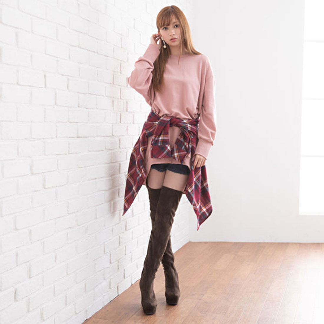 ユメテンボウ 夢展望 美脚フィットニーハイブーツ