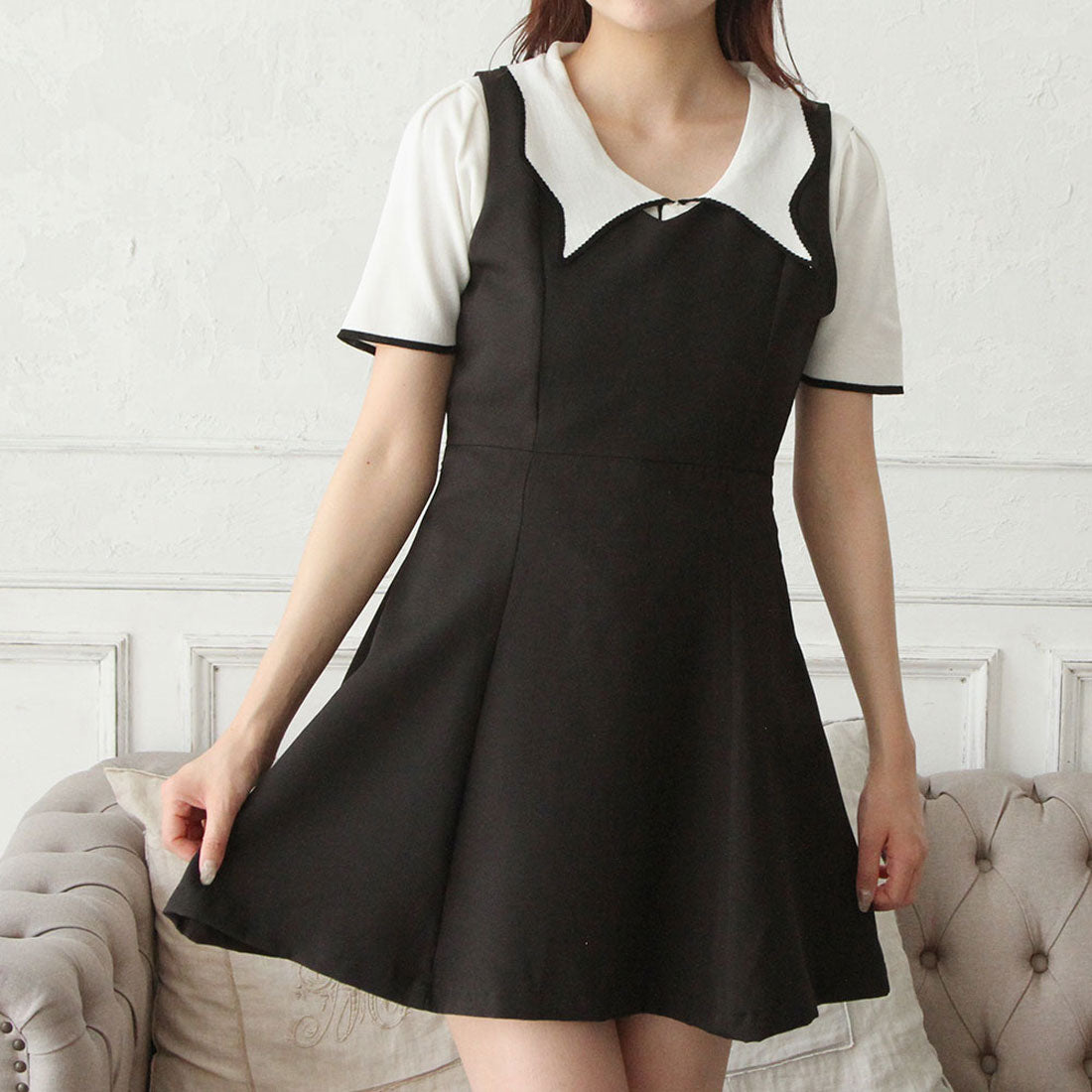 ユメテンボウ 夢展望 パフスリーブ半袖ニット