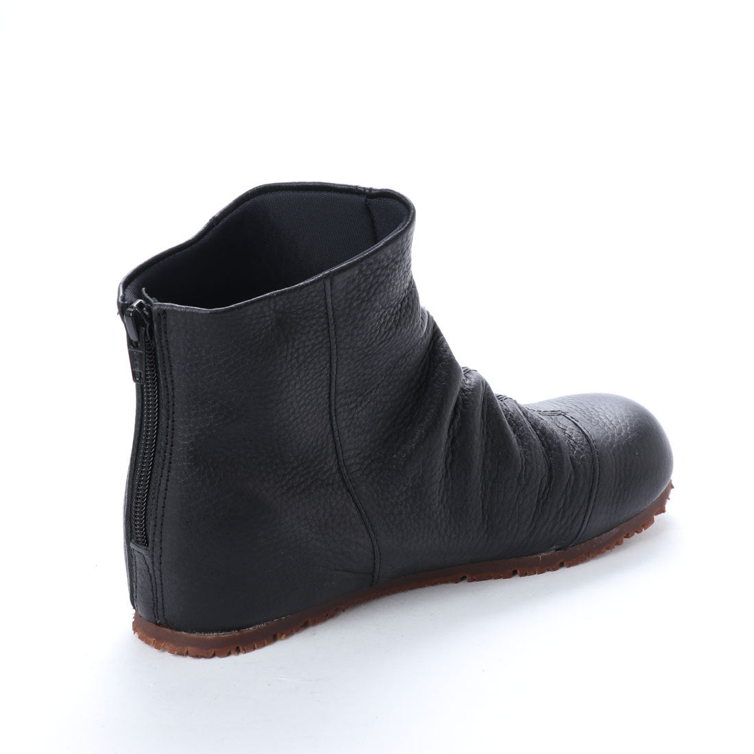 Yuriko Matsumoto short boots hallux valgus genuine leather flat wrinkled boots