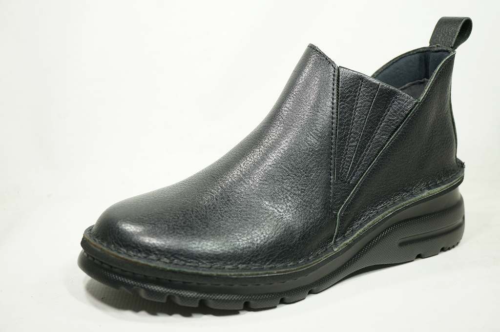 Short Boots for Women black Commuting Work Lightweight Genuine Leather Comfortable to Walk in Autumn Winter Made in Japan yuriko matsumoto