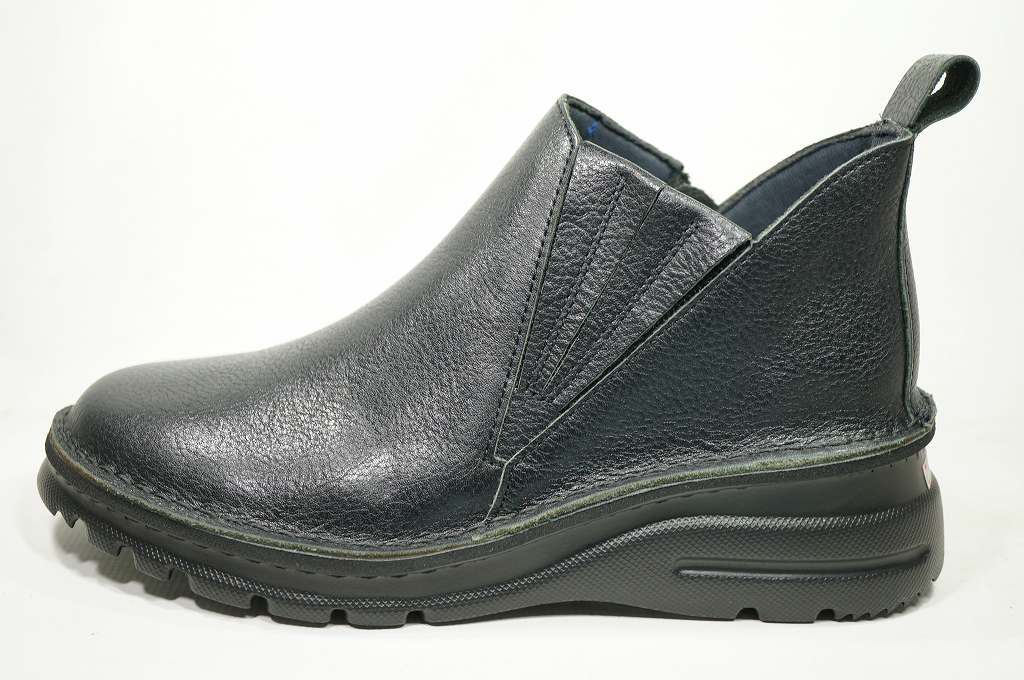 Short Boots for Women black Commuting Work Lightweight Genuine Leather Comfortable to Walk in Autumn Winter Made in Japan yuriko matsumoto