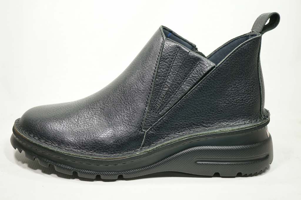 Short Boots for Women black Commuting Work Lightweight Genuine Leather Comfortable to Walk in Autumn Winter Made in Japan yuriko matsumoto