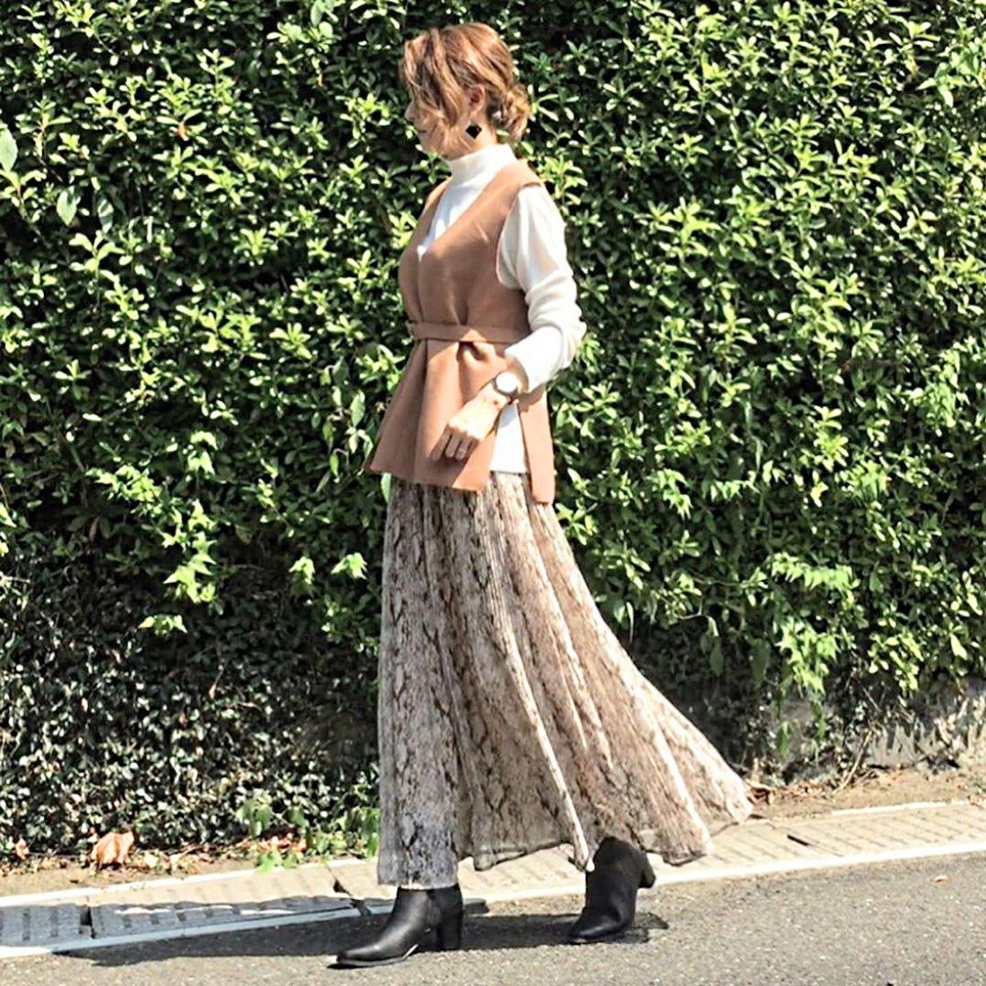 ユリコ マツモト yuriko matsumoto ブーツ 折り返し 本革 中国製 クリスマス パーティー