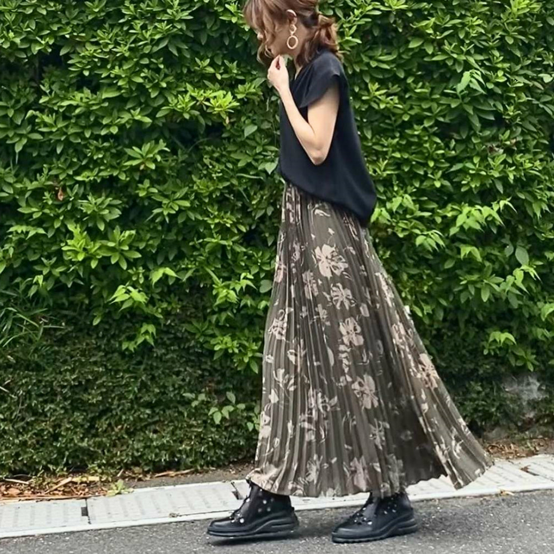 ユリコ マツモト yuriko matsumoto 春ブーツ ブーツサンダル サマーブーツ 厚底 コサージュ 本革 日本製