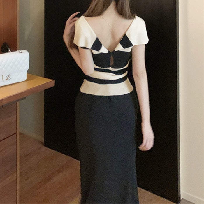 Zoe Jenko Zoe Jenko 背部開口條紋上衣 10375