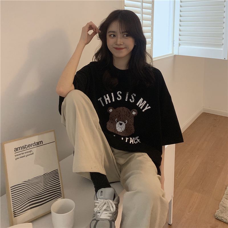 Zoe Jenko Zoe Jenko Front Kuma Print短袖T襯衫