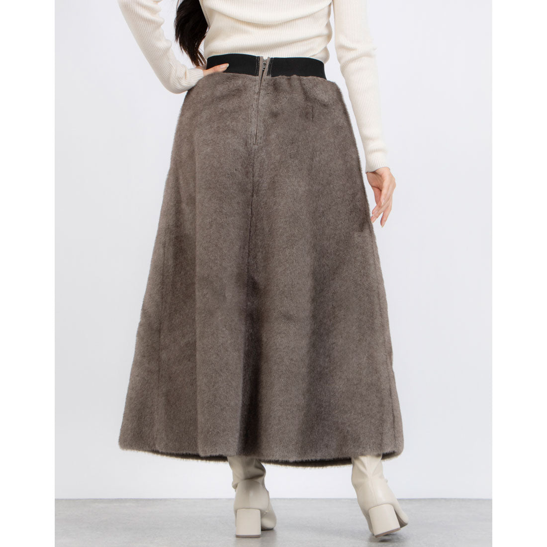 モトマチゼラール 元町ゼラール Eco Mink Fur Skirt （トープ） トープ