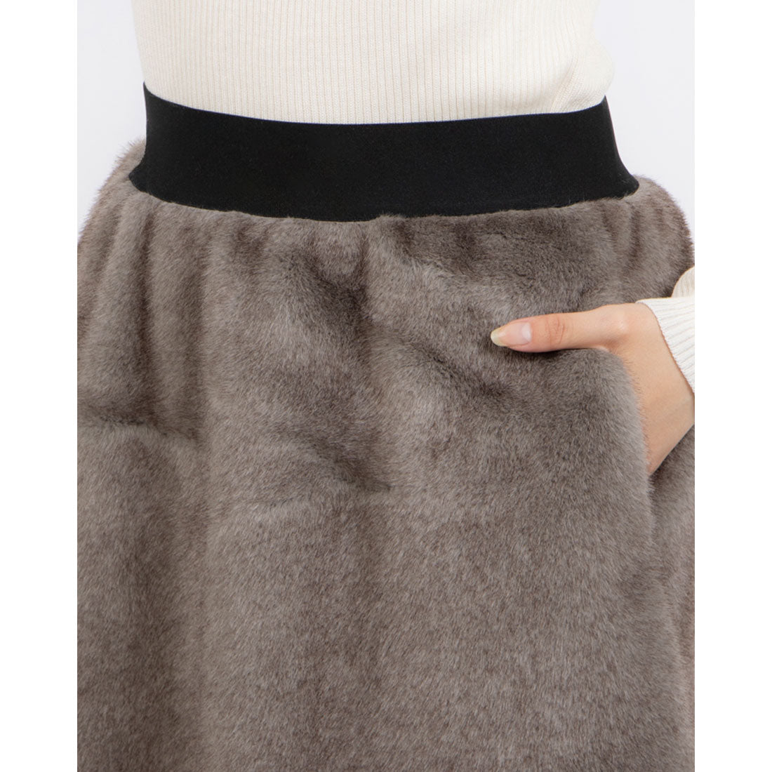 モトマチゼラール 元町ゼラール Eco Mink Fur Skirt （トープ） トープ
