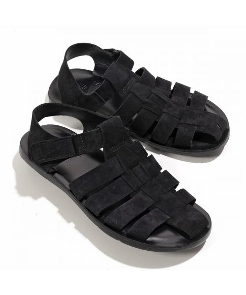 null null ZEUS サンダル 23009 バックストラップ レザー （CAMOSCIO-NERO/ブラック） CAMOSCIO-NERO/ブラック