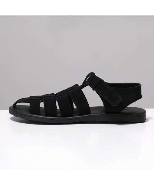 ZEUS サンダル 23009 バックストラップ レザー （CAMOSCIO-NERO/ブラック） CAMOSCIO-NERO/ブラック