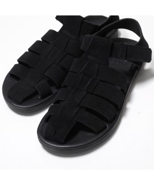 ZEUS サンダル 23009 バックストラップ レザー （CAMOSCIO-NERO/ブラック） CAMOSCIO-NERO/ブラック