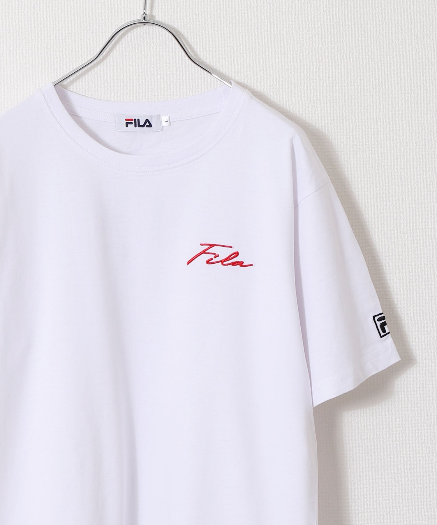 ジップファイブ ZIP FIVE 高密度生地左胸筆記体刺繍半袖Tシャツ