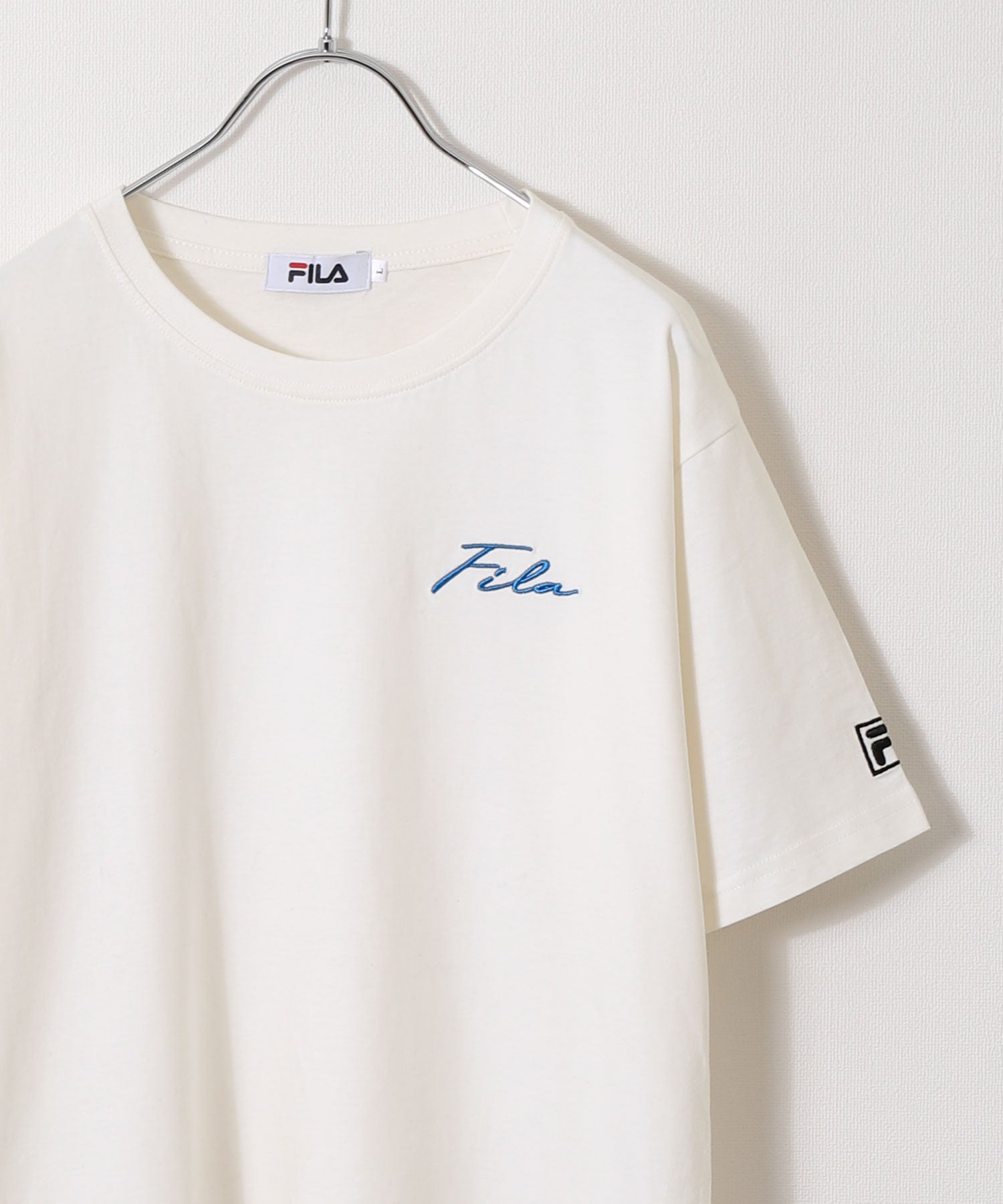 ジップファイブ ZIP FIVE 高密度生地左胸筆記体刺繍半袖Tシャツ
