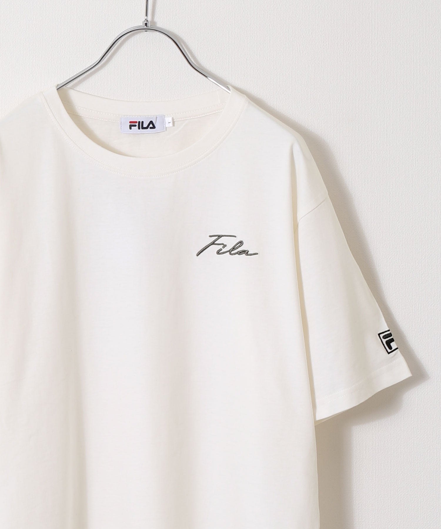 ジップファイブ ZIP FIVE 高密度生地左胸筆記体刺繍半袖Tシャツ